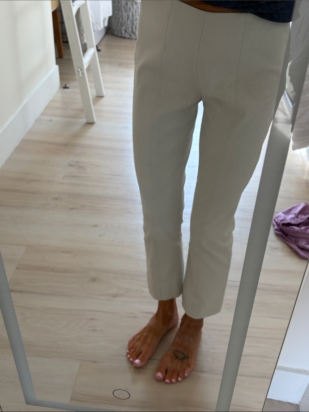Vince Cream Straight-Leg Chinos